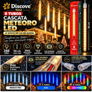 Cortina de Luz Natal Cascata LED Meteoro Chuva de Gelo 8 Tubos 50cm Bivolt