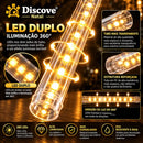 Cortina de Luz Natal Cascata LED Meteoro Chuva de Gelo 8 Tubos 50cm Bivolt