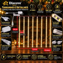 Cortina de Luz Natal Cascata LED Meteoro Chuva de Gelo 8 Tubos 50cm Bivolt