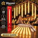 Cortina de Luz Natal Cascata LED Meteoro Chuva de Gelo 8 Tubos 50cm Bivolt