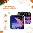 Cascata de LED 10m com 400 LEDs, 8 Funções e Conexão Macho  Natal  Casa Farfelle