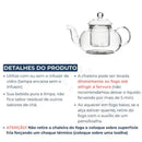 Chaleira de Vidro com Infusor Refratária  327  Casa Farfelle