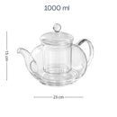 Chaleira de Vidro com Infusor Refratária  327  Casa Farfelle