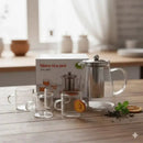 Chaleira de Vidro com Infusor de Inox 950ml Casa Farfelle  329  Casa Farfelle