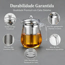 Chaleira de Vidro com Infusor de Inox  329  Casa Farfelle