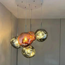 Conjunto Completo Lustre Pendente Moderno Luxuoso Lava Macaron Nórdico  Iluminação  Casa Farfelle