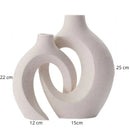 Conjunto Vaso Decorativo Abrazzo em Cerâmica Casa Farfelle  479  Casa Farfelle