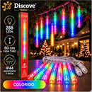 Cortina de Luz Natal Cascata LED Meteoro Chuva de Gelo 8 Tubos 50cm Bivolt  Natal  Casa Farfelle