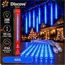 Cortina de Luz Natal Cascata LED Meteoro Chuva de Gelo 8 Tubos 50cm Bivolt  Natal  Casa Farfelle