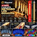 Cortina de Luz Natal Cascata LED Meteoro Chuva de Gelo 8 Tubos 50cm Bivolt  Natal  Casa Farfelle
