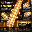 Cortina de Luz Natal Cascata LED Meteoro Chuva de Gelo 8 Tubos 50cm Bivolt  Natal  Casa Farfelle