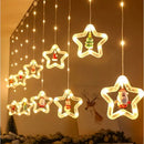 Cortina de Luz Natalina Pisca-Pisca LED Estrela 3m À Prova D'Água  Natal  Casa Farfelle