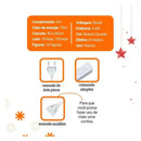 Cortina de Luz Natalina Pisca-Pisca LED Estrela 3m À Prova D'Água  Natal  Casa Farfelle