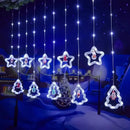 Cortina de Luz Natalina Pisca-Pisca LED Estrela 3m À Prova D'Água  Natal  Casa Farfelle