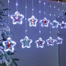 Cortina de Luz Natalina Pisca-Pisca LED Estrela 3m À Prova D'Água  Natal  Casa Farfelle