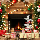 Enfeite Natalino de Madeira para Mesa 16cm  Natal  Casa Farfelle