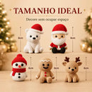 Enfeite de Natal Estilo Crochê – Personagens Natalinos: Papai Noel, Rena e Boneco de Neve  Natal  Casa Farfelle