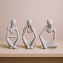 Escultura Decorativa O Pensador 3 Peças Casa Farfelle  475  Casa Farfelle