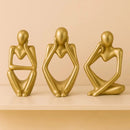Escultura Decorativa O Pensador 3 Peças Casa Farfelle  475  Casa Farfelle