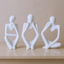 Escultura Decorativa O Pensador 3 Peças Casa Farfelle  475  Casa Farfelle