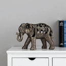 Escultura Elefante Oco em Resina - Estilo Retro  219  Casa Farfelle