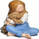 Escultura Menina e Golden Retriever  223  Casa Farfelle