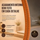 Espelho Adnet Redondo 60cm com Couro Costurado  Espelhos  Casa Farfelle