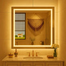 Espelho LED Quadrado 50×50 Jateado Mansioni Design  Espelho LED Quadrado 50×50 Jateado  Casa Farfelle