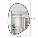 Espelho Orgânico 60×40 com Alça em Couro Mansioni Design  Espelho Orgânico 60×40 com Alça em Couro  Casa Farfelle