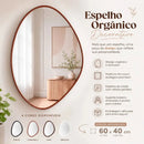 Espelho Orgânico 60×40 com Alça em Couro  Espelhos  Casa Farfelle
