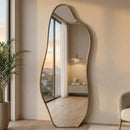 Espelho Orgânico Grande com Moldura em Alumínio - Casa Farfelle