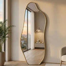 Espelho Orgânico Grande com Moldura em Alumínio - Casa Farfelle