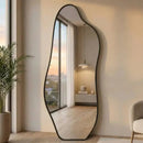 Espelho Orgânico Grande com Moldura em Alumínio - Casa Farfelle