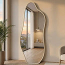 Espelho Orgânico Grande com Moldura em Alumínio - Casa Farfelle