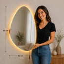 Espelho Orgânico LED 80×50 Iluminado Premium  515  Casa Farfelle