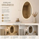Espelho Orgânico LED 80×50 Iluminado Premium  515  Casa Farfelle