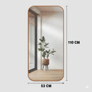 Espelho Orgânico Retangular 53x110 cm – Design Moderno Mansioni Design  Espelho Orgânico Retangular 53x110 cm – Design Moderno  Casa Farfelle
