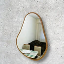 Espelho Orgânico Sala de Jantar com Moldura em Madeira Casa Stony  espelho organico  Casa Farfelle