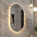 Espelho Oval Orgânico com LED – Luz Quente e Fria Mansioni Design    Casa Farfelle