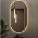 Espelho Oval Orgânico com LED – Luz Quente e Fria  Espelhos  Casa Farfelle