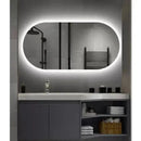Espelho Oval Orgânico com LED – Luz Quente e Fria  Espelhos  Casa Farfelle