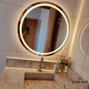 Espelho Redondo para Banheiro com LED Integrada Touch Screen Casa Farfelle  497  Casa Farfelle