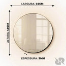 Espelho para Banheiro Redondo Com Led Casa Farfelle  498  Casa Farfelle