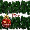 Festão Verde Natal Aramado Grosso Luxo 270cm com 300 Galhos  Natal  Casa Farfelle