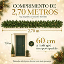 Festão Verde Natal Aramado Grosso Luxo 270cm com 300 Galhos  Natal  Casa Farfelle