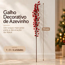 Galho de Azevinho Artificial com Barba de Velho 73cm  Natal  Casa Farfelle