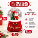 Globo de Neve Decorativo Natalino com LED 9cm  Natal  Casa Farfelle