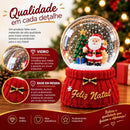 Globo de Neve Decorativo Natalino com LED 9cm  Natal  Casa Farfelle