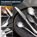 Jogo de Talheres Inox 24 Peças – Acabamento Fosco Casa Farfelle  354  Casa Farfelle