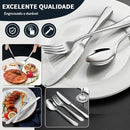 Jogo de Talheres Inox 24 Peças – Acabamento Fosco Casa Farfelle  354  Casa Farfelle